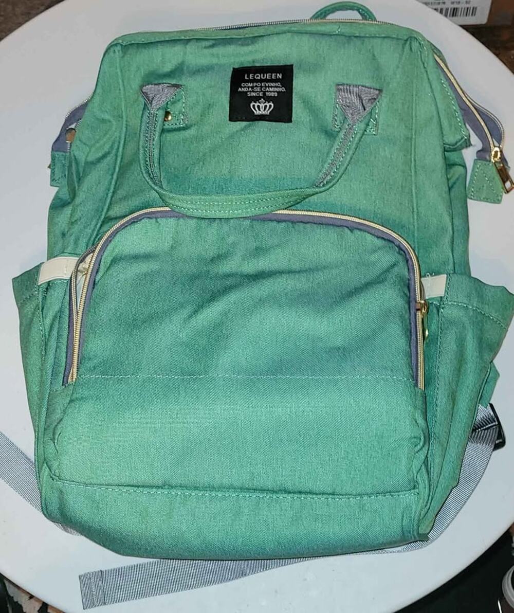 New LEQUEEN Multi-Function Diaper Bag Backpack – Mint Green